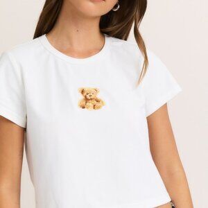 Embroidered Teddy Bear Tee